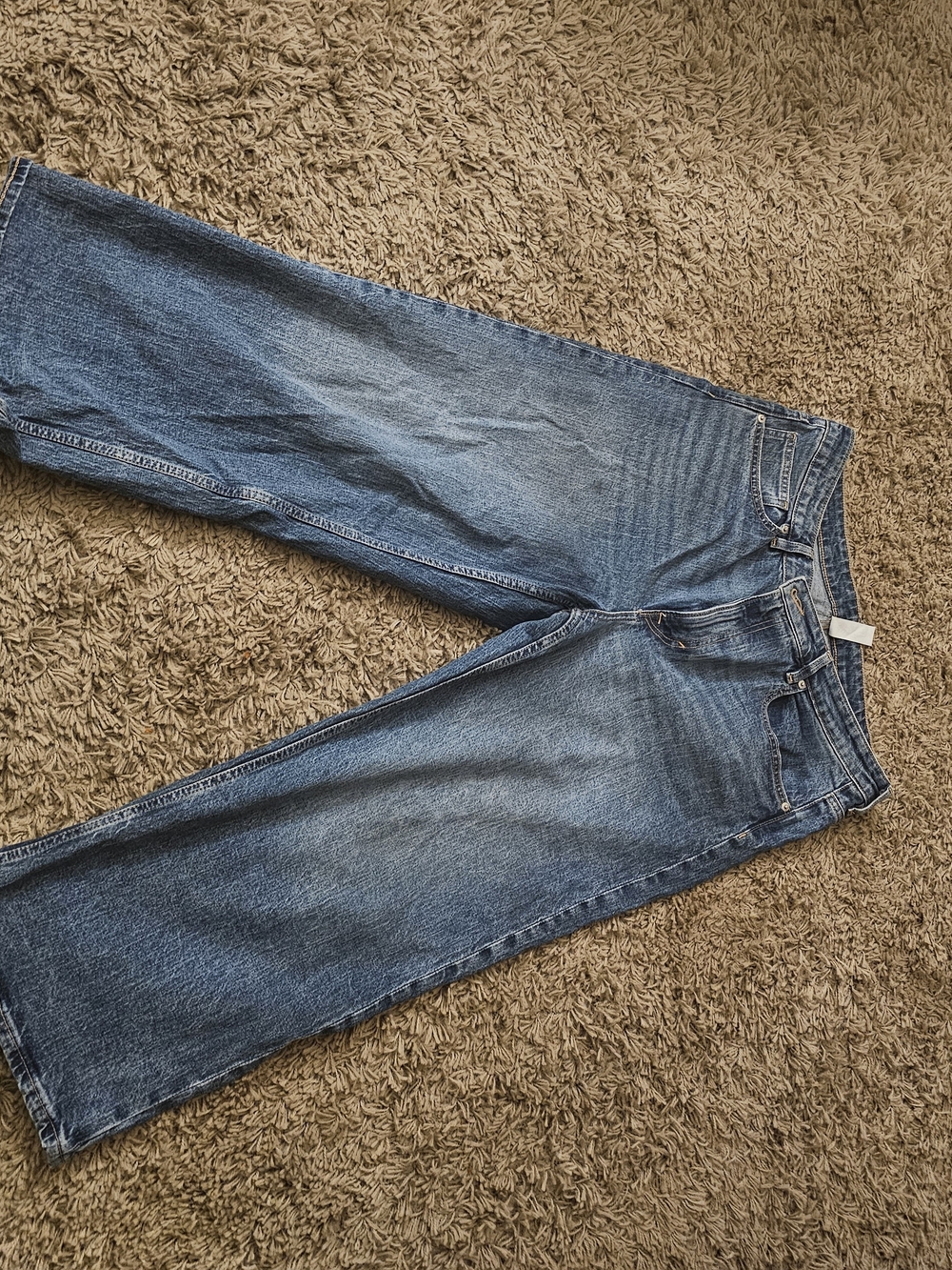 GAP Women's Medium Blue Cropped Wide-Leg Jeans